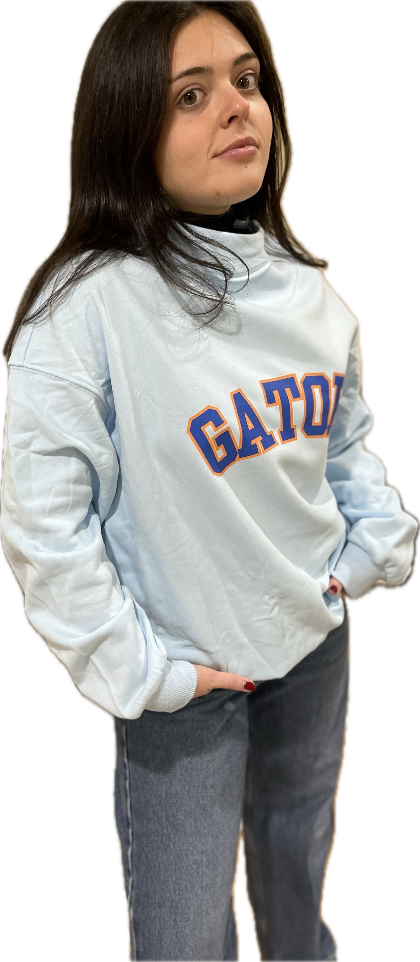 Personalized GAME DAY College Mock Neck Sweatshirt