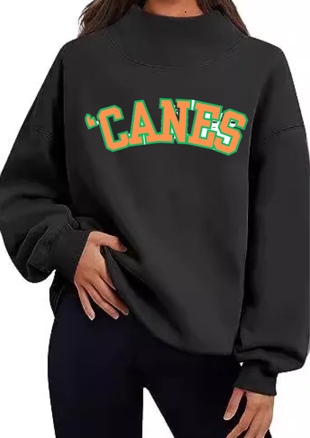 Personalized GAME DAY College Mock Neck Sweatshirt