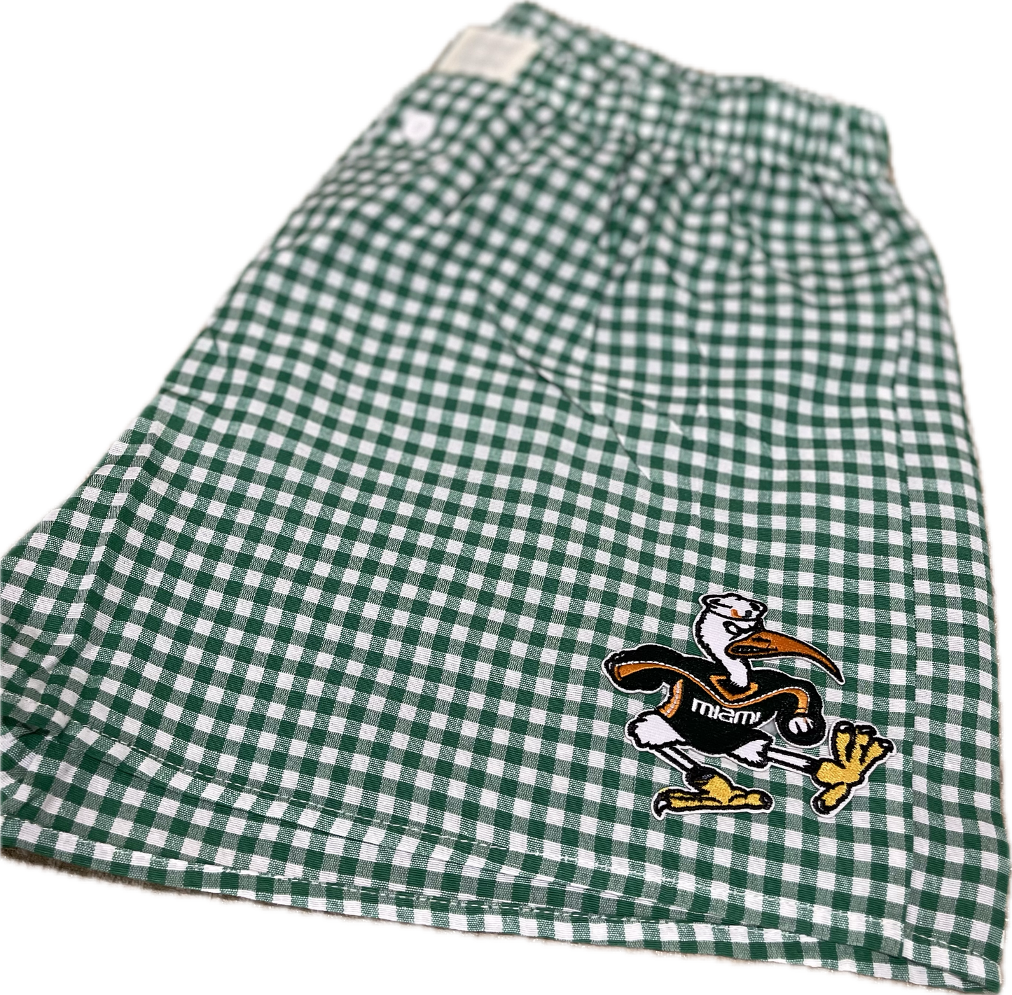 Game day Women’s Gingham Pattern College Boxer Shorts