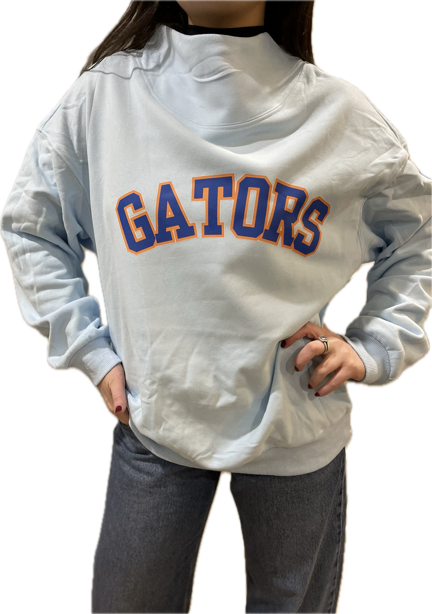 Personalized GAME DAY College Mock Neck Sweatshirt