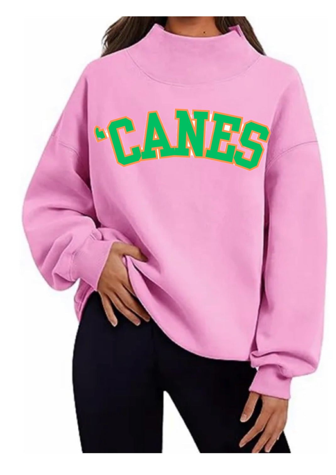 Personalized GAME DAY College Mock Neck Sweatshirt